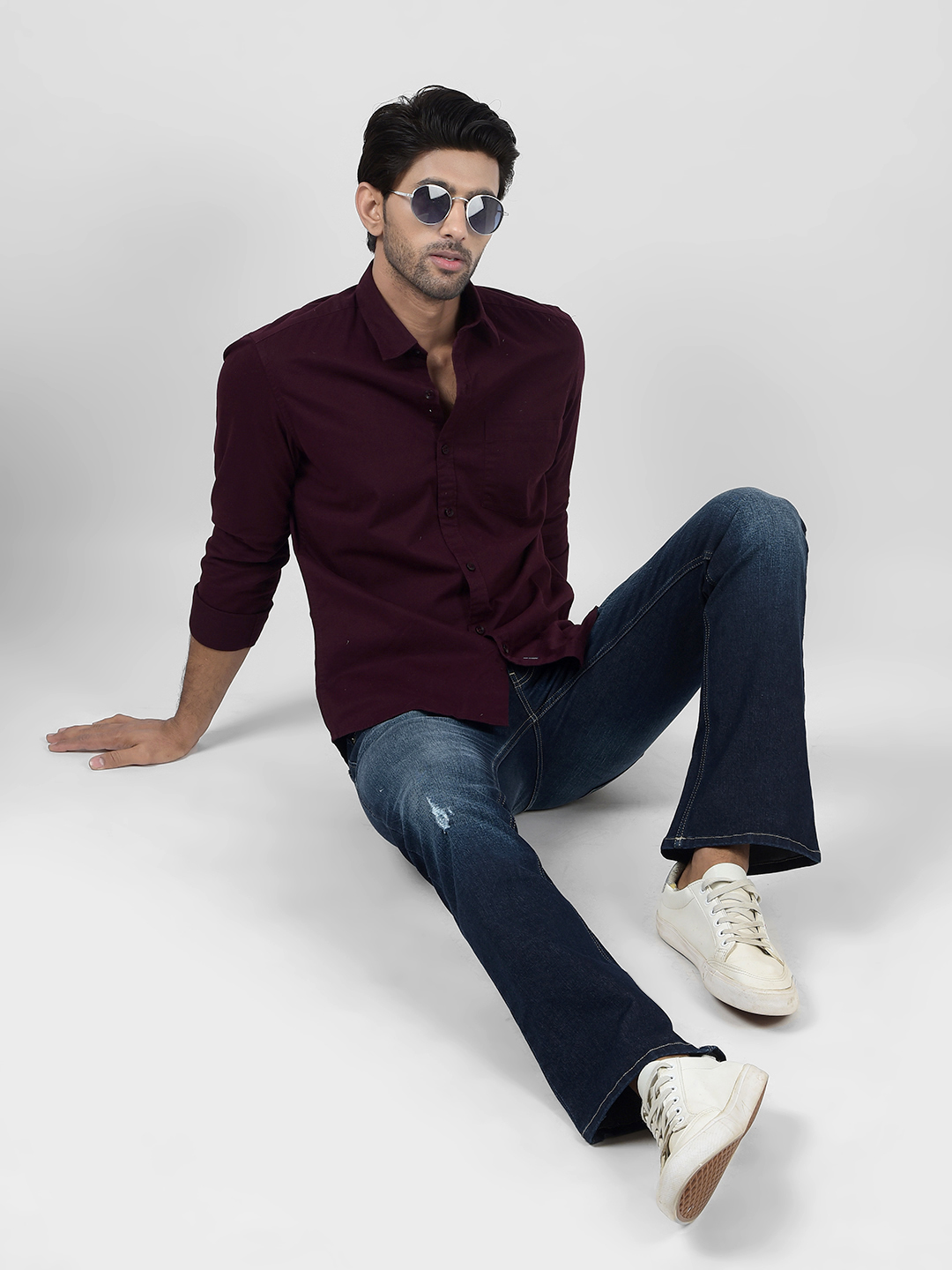 Numero Uno Men SOLID Purple Shirt